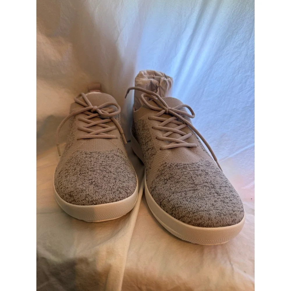 FitFlop F-Sporty Uberknit Sneakers Metallic Mink Weave‎  Womens 12